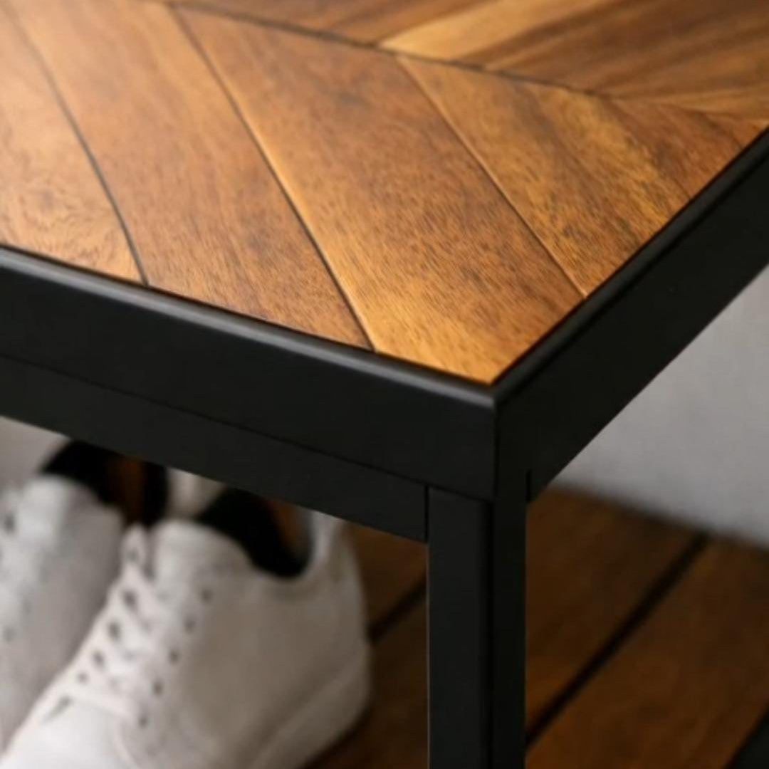 Sapateira-Banco KERN | Tauari e Freijó com Acabamento Acetinado