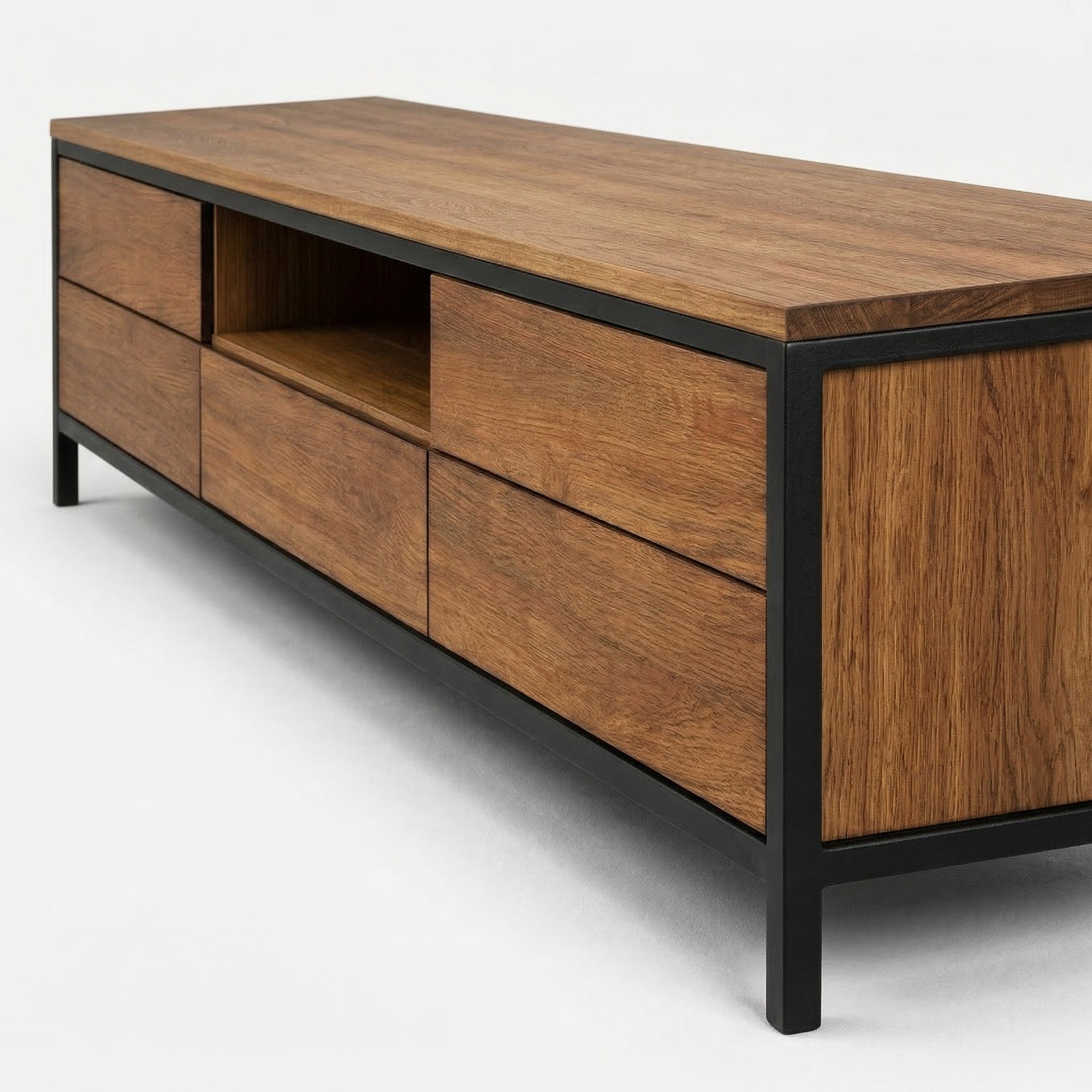 Rack FORGE | Freijó Maciço com Acabamento Acetinado