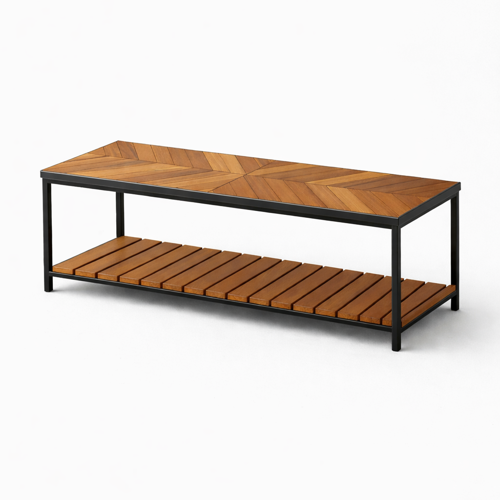 Sapateira-Banco KERN | Tauari e Freijó com Acabamento Acetinado